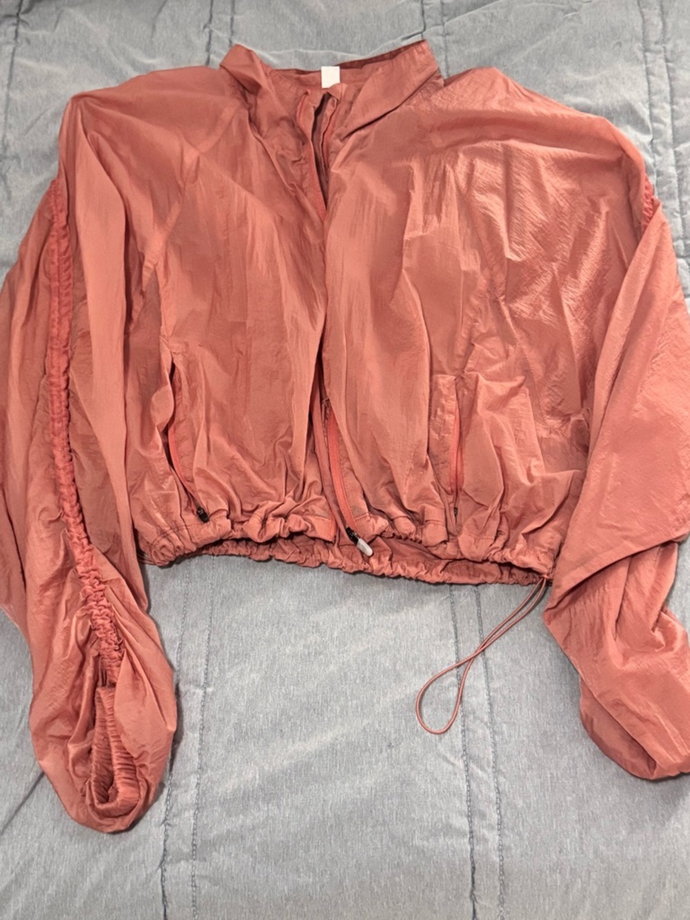 🌟 Gilly Hicks Dusty Rose Cropped Bomber Jacket